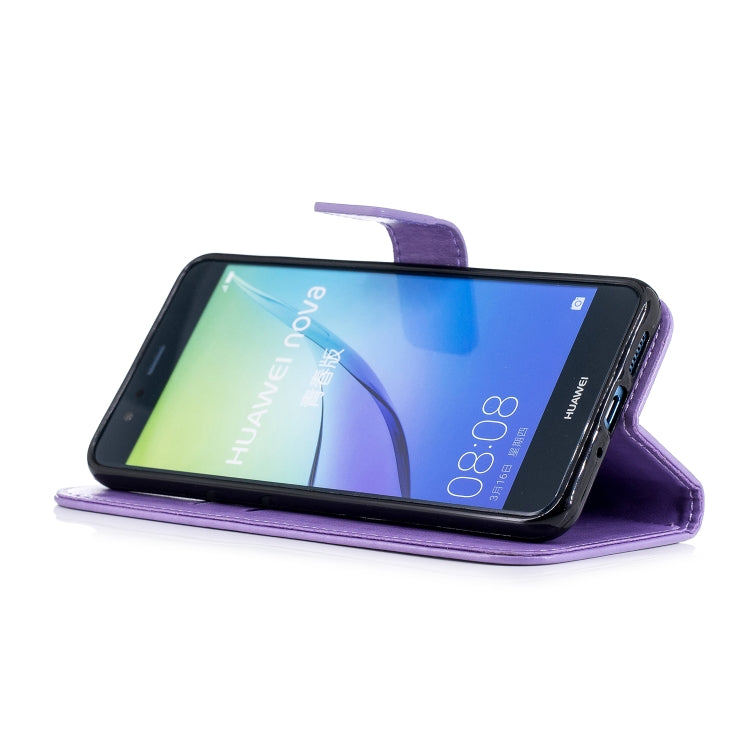 Plum Blossom Pattern Diamond Encrusted Leather Case for Huawei P10 Lite ,with Holder & Card Slots