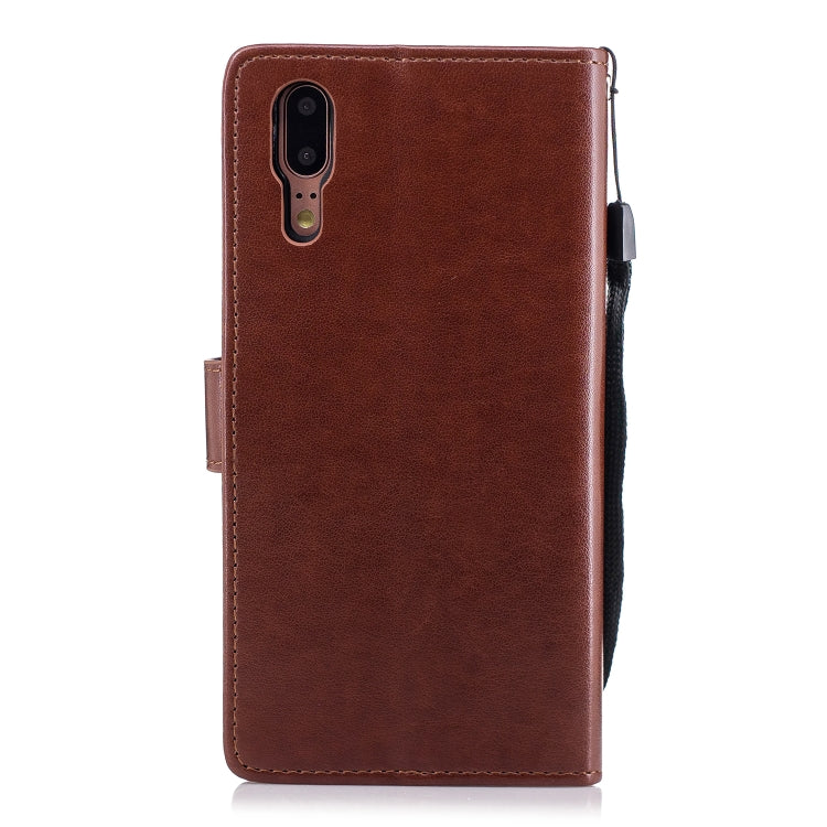 Plum Blossom Pattern Diamond Encrusted Leather Case for Huawei P20 ,with Holder & Card Slots