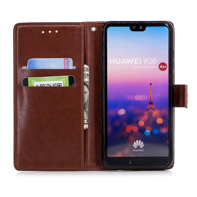 Plum Blossom Pattern Diamond Encrusted Leather Case for Huawei P20 ,with Holder & Card Slots