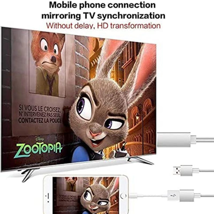 Aluminum alloy HDMI Cables Adapter Supports Phone and Android Phones to TV/Projector/Monitor