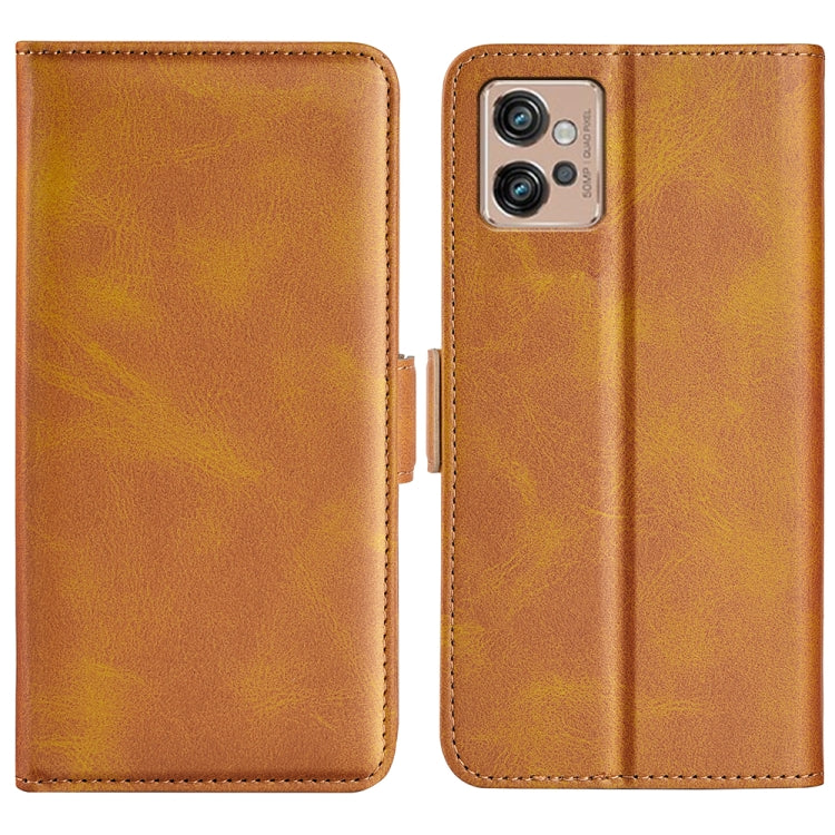 For Motorola Moto G32 Dual-side Magnetic Buckle Leather Phone Case