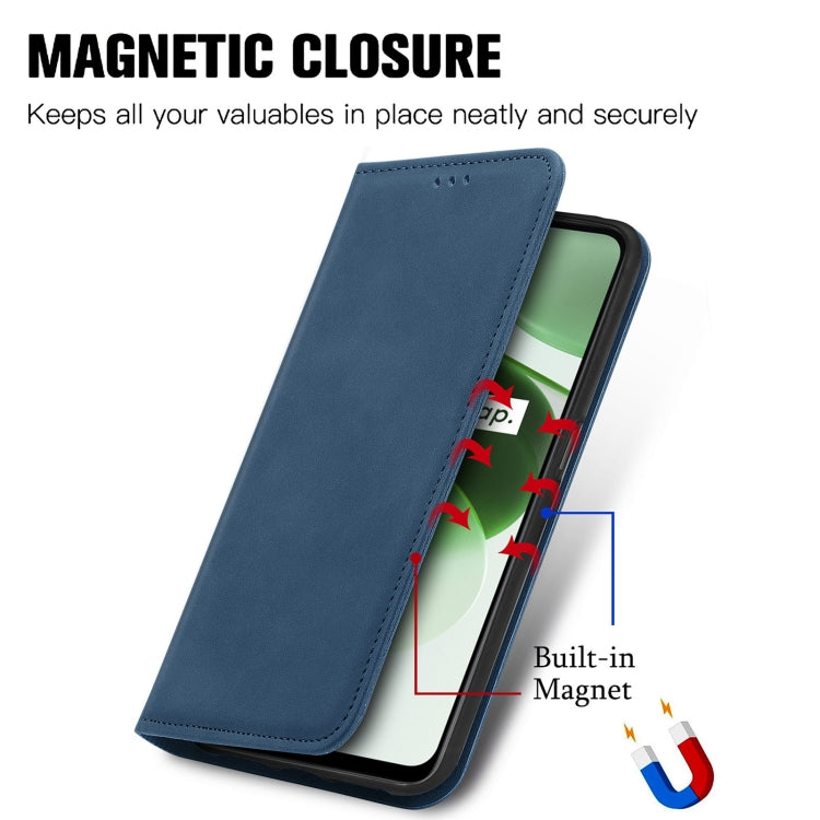 For Realme C35 Retro Skin Feel Magnetic Leather Phone Case