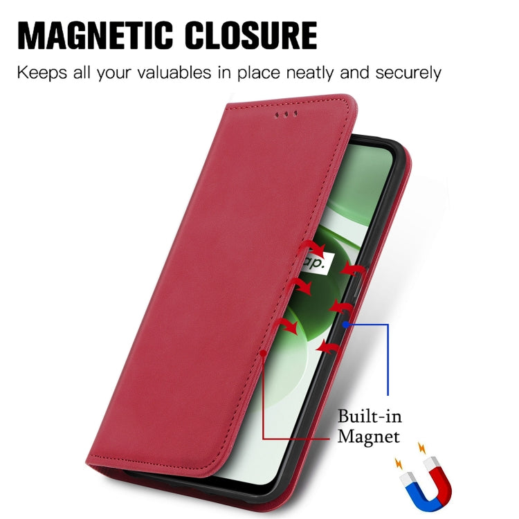 For Realme C35 Retro Skin Feel Magnetic Leather Phone Case