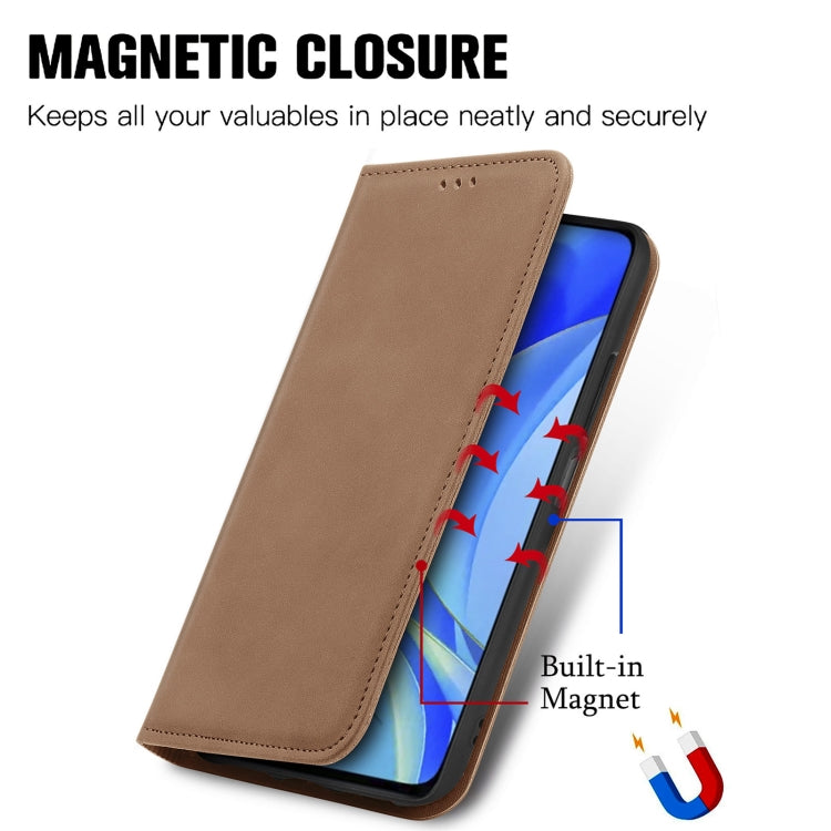 For Huawei Enjoy 50 Retro Skin Feel Magnetic Leather Phone Case