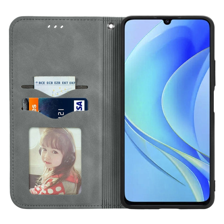 For Huawei Enjoy 50 Retro Skin Feel Magnetic Leather Phone Case