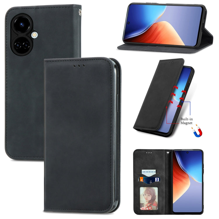 For Tecno Camon 19 Retro Skin Feel Magnetic Leather Phone Case