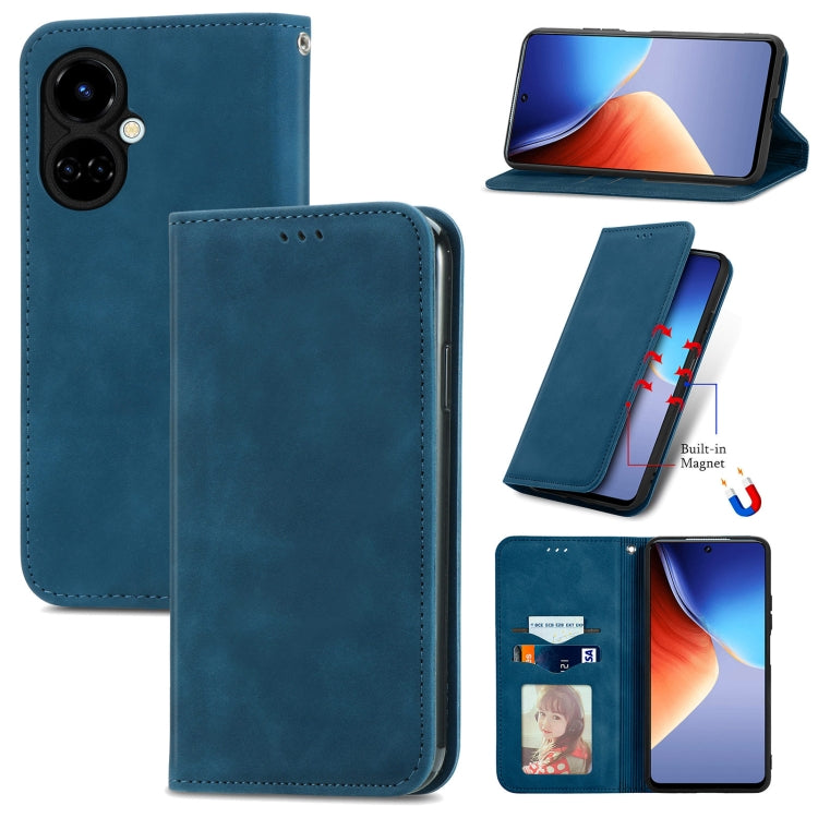 For Tecno Camon 19 Retro Skin Feel Magnetic Leather Phone Case