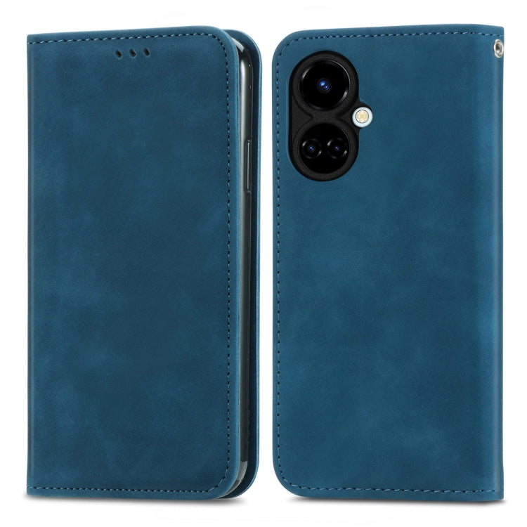 For Tecno Camon 19 Retro Skin Feel Magnetic Leather Phone Case