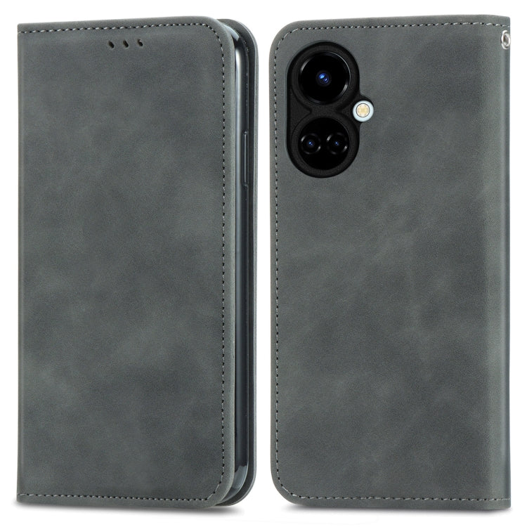 For Tecno Camon 19 Retro Skin Feel Magnetic Leather Phone Case