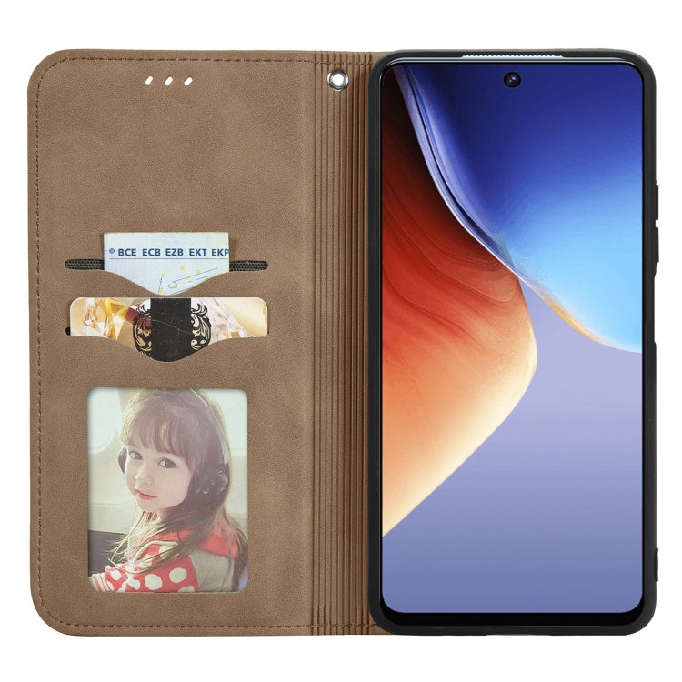 For Tecno Camon 19 Retro Skin Feel Magnetic Leather Phone Case