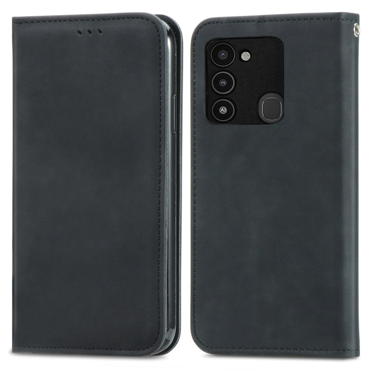 For Tecno Spark 8C Retro Skin Feel Magnetic Leather Phone Case