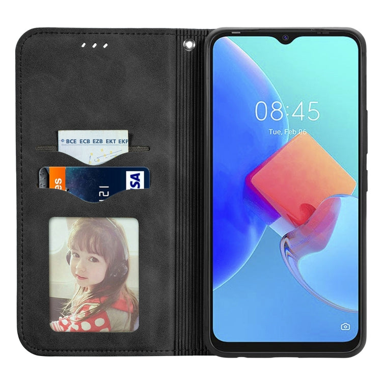 For Tecno Spark 8C Retro Skin Feel Magnetic Leather Phone Case