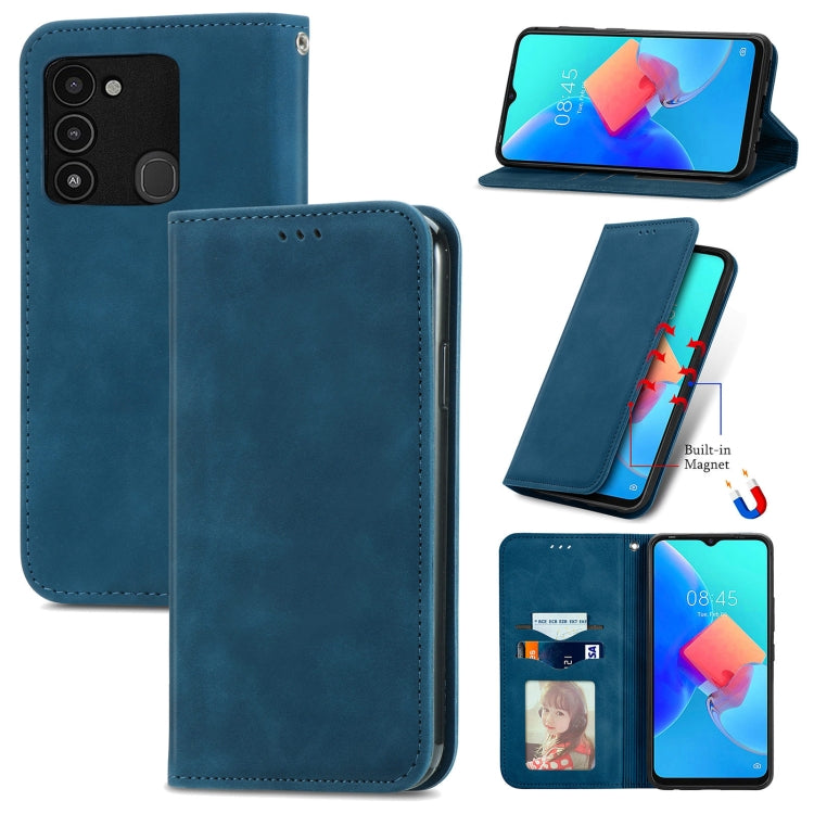 For Tecno Spark 8C Retro Skin Feel Magnetic Leather Phone Case
