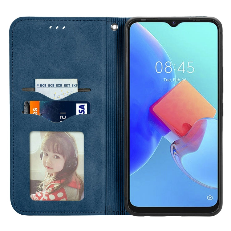 For Tecno Spark 8C Retro Skin Feel Magnetic Leather Phone Case