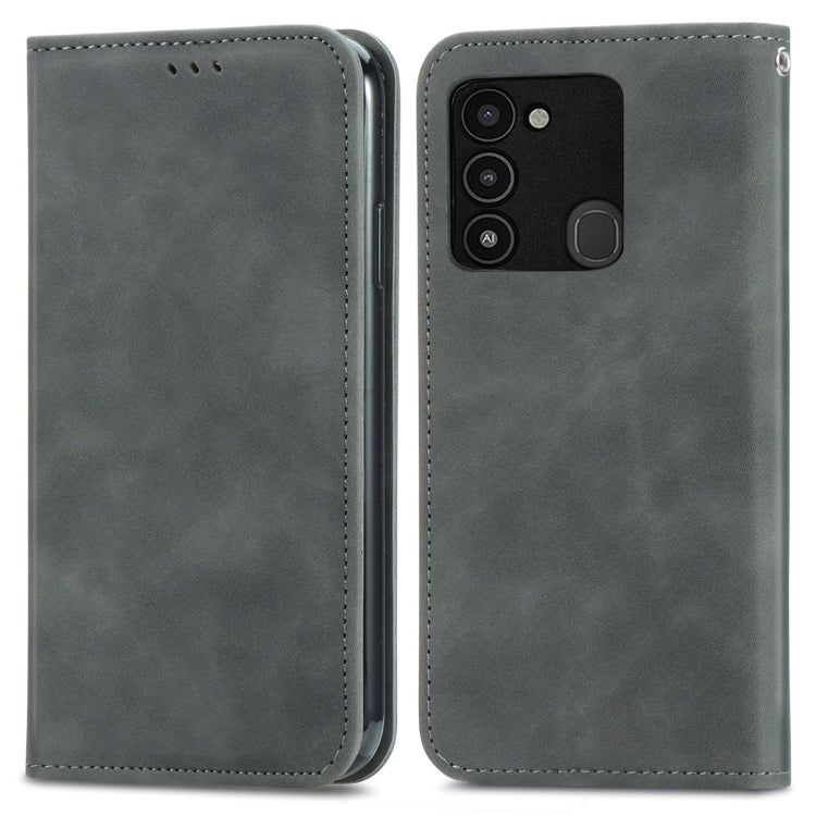 For Tecno Spark 8C Retro Skin Feel Magnetic Leather Phone Case