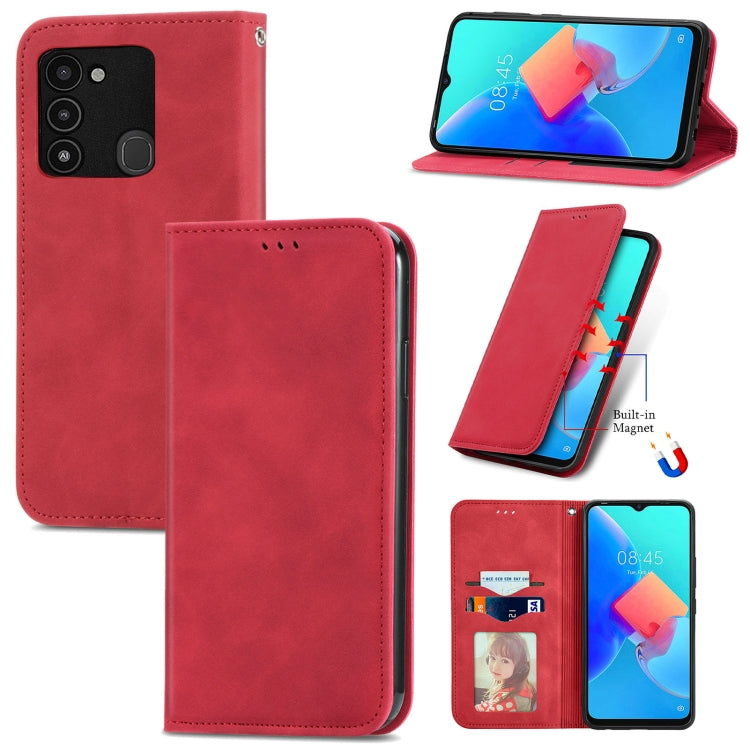 For Tecno Spark 8C Retro Skin Feel Magnetic Leather Phone Case