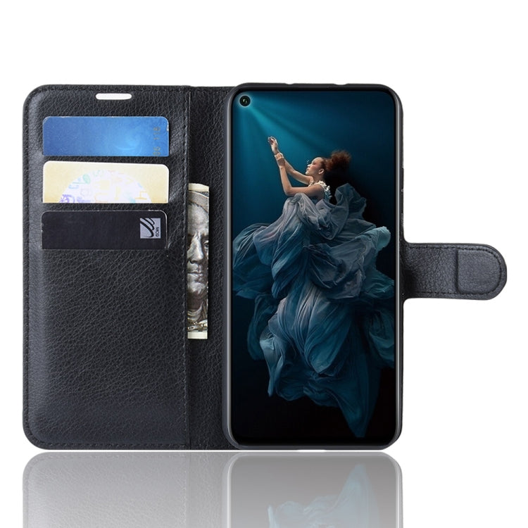 Litchi Texture Horizontal Flip Leather Case with Wallet & Holder & Card Slots for Huawei Honor 20