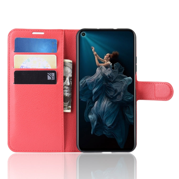 Litchi Texture Horizontal Flip Leather Case with Wallet & Holder & Card Slots for Huawei Honor 20