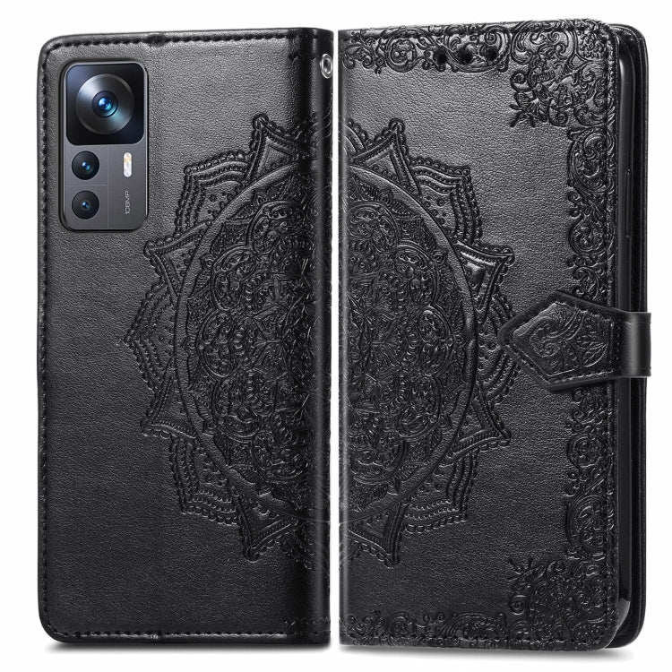 For Xiaomi 12T / 12T Pro / Redmi K50 Ultra Mandala Flower Embossed Leather Phone Case