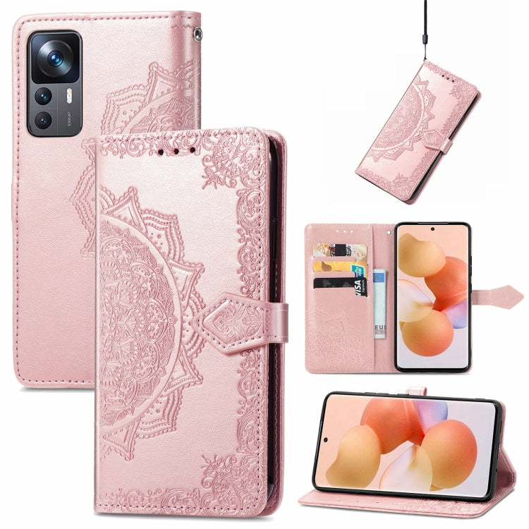 For Xiaomi 12T / 12T Pro / Redmi K50 Ultra Mandala Flower Embossed Leather Phone Case