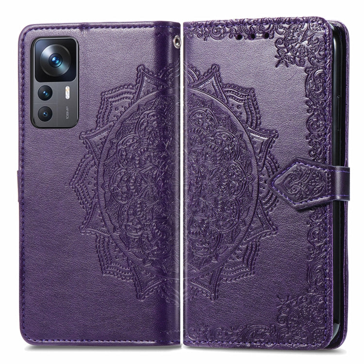 For Xiaomi 12T / 12T Pro / Redmi K50 Ultra Mandala Flower Embossed Leather Phone Case