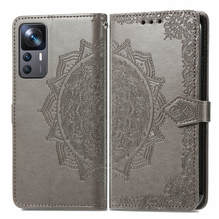 For Xiaomi 12T / 12T Pro / Redmi K50 Ultra Mandala Flower Embossed Leather Phone Case