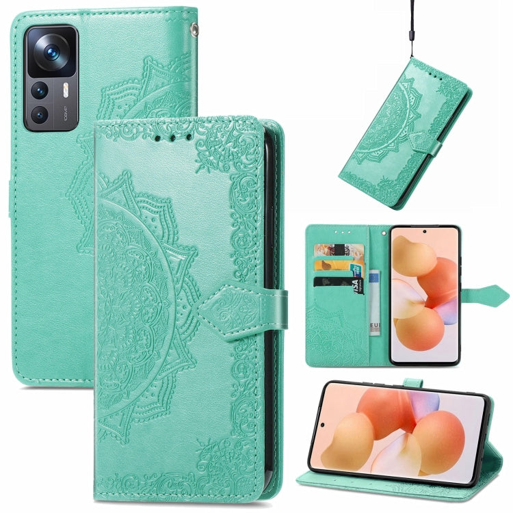 For Xiaomi 12T / 12T Pro / Redmi K50 Ultra Mandala Flower Embossed Leather Phone Case