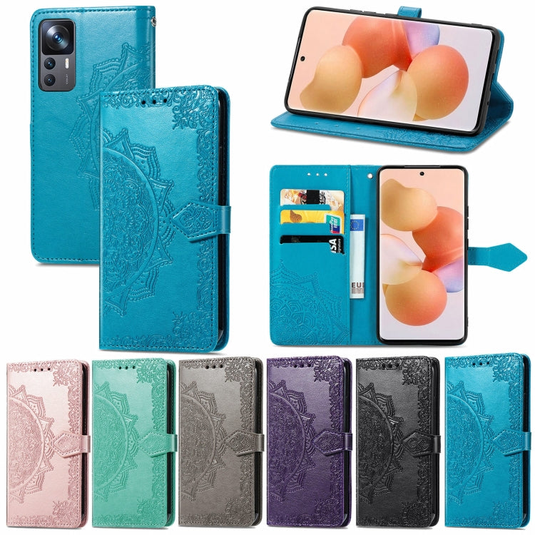 For Xiaomi 12T / 12T Pro / Redmi K50 Ultra Mandala Flower Embossed Leather Phone Case