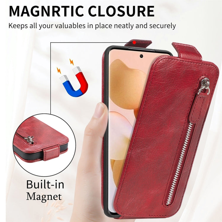 For Xiaomi 12T / 12T Pro / Redmi K50 Ultra Zipper Wallet Vertical Flip Leather Phone Case