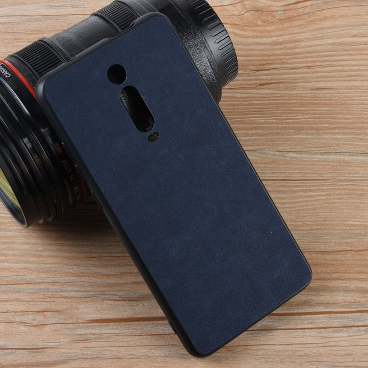 Shockproof Sheep Skin PC + PU + TPU Case For Xiaomi Redmi K20/K20 Pro(Blue)