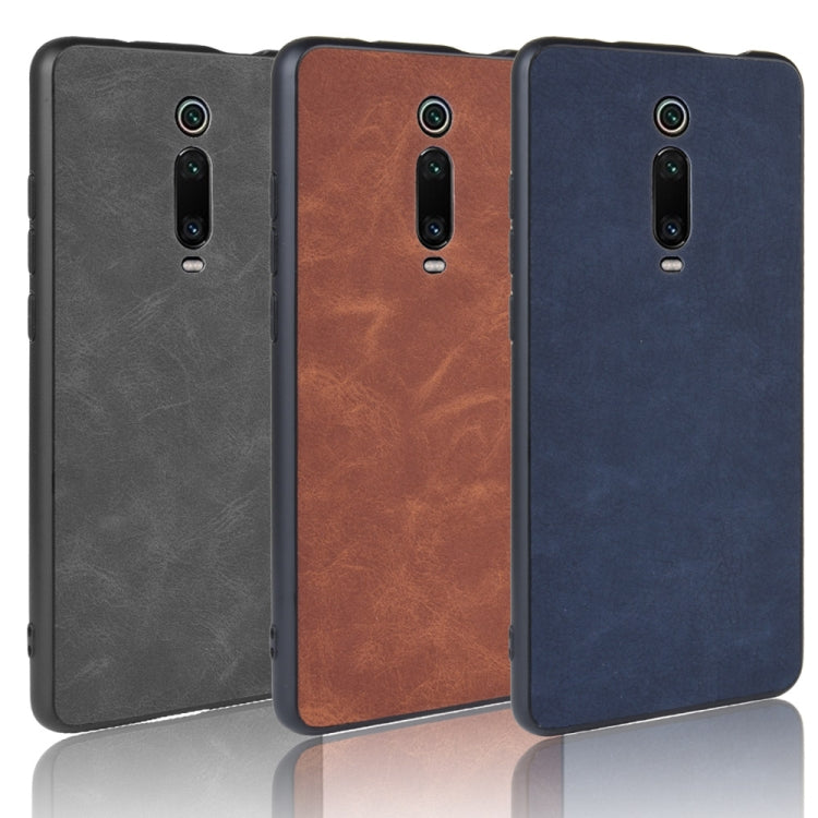 Shockproof Sheep Skin PC + PU + TPU Case For Xiaomi Redmi K20/K20 Pro(Blue)
