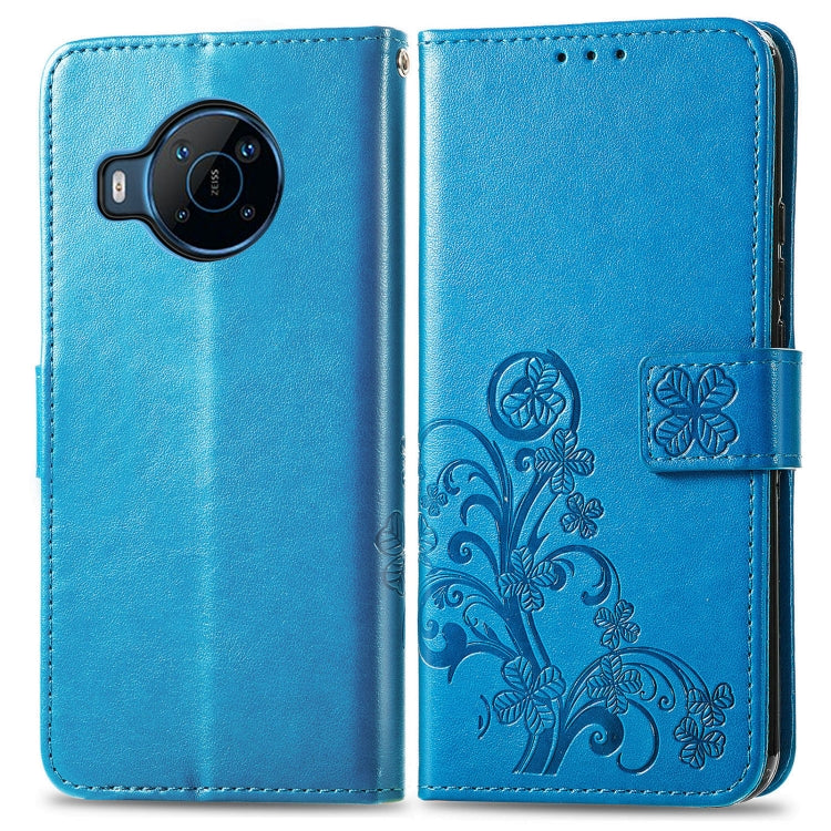 For Nokia X100 5G Four-leaf Clasp Embossed Buckle Leather Phone Case