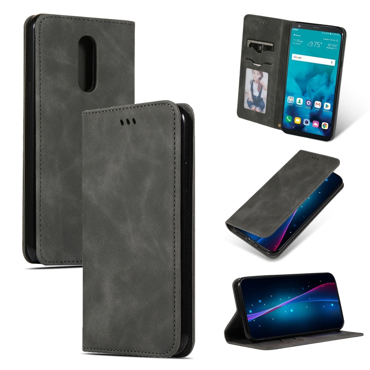 Retro Skin Feel Business Magnetic Horizontal Flip Leather Case for LG Stylo 4 & LG Stylus 4