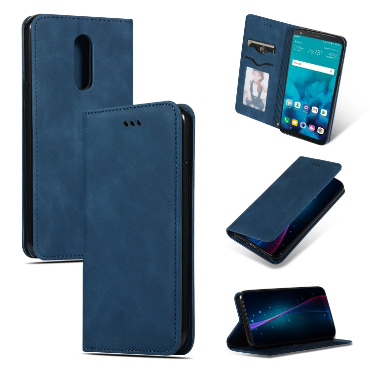 Retro Skin Feel Business Magnetic Horizontal Flip Leather Case for LG Stylo 4 & LG Stylus 4