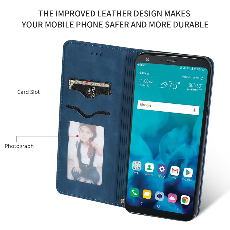 Retro Skin Feel Business Magnetic Horizontal Flip Leather Case for LG Stylo 4 & LG Stylus 4