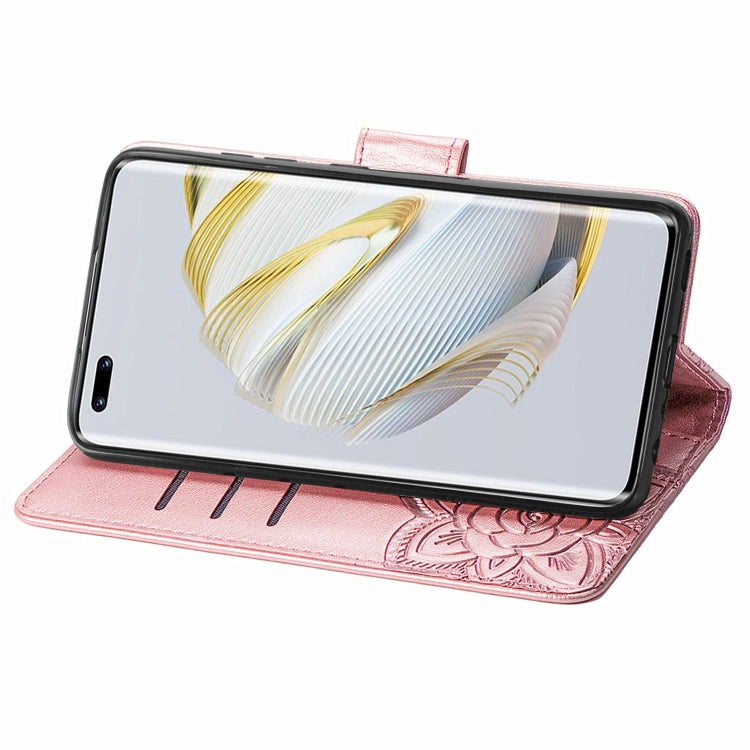 For Huawei Nova 10 Pro Butterfly Love Flower Embossed Leather Phone Case