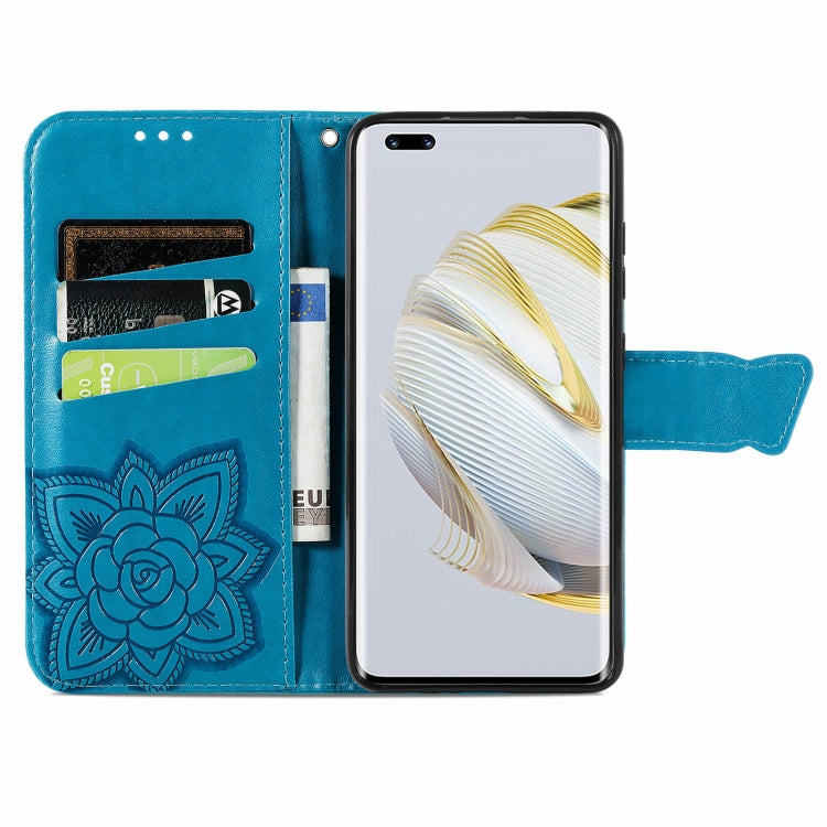 For Huawei Nova 10 Pro Butterfly Love Flower Embossed Leather Phone Case