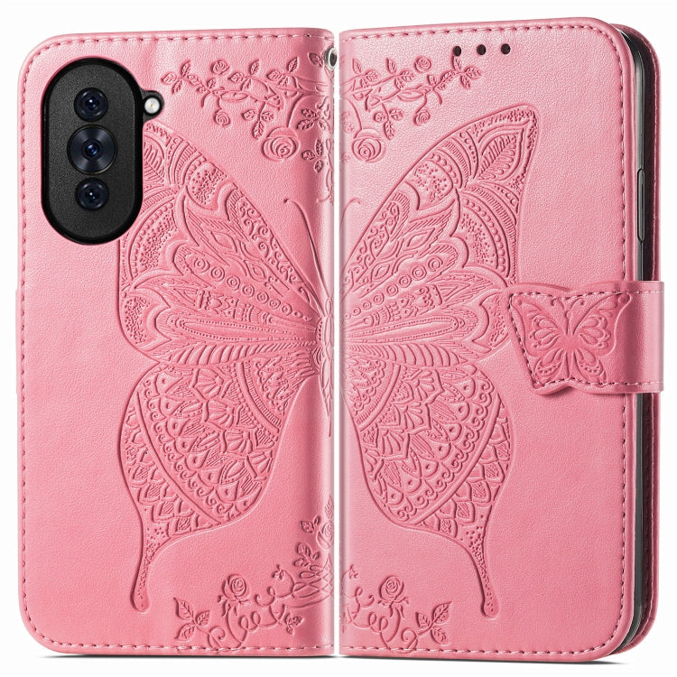 For Huawei Nova 10 Pro Butterfly Love Flower Embossed Leather Phone Case