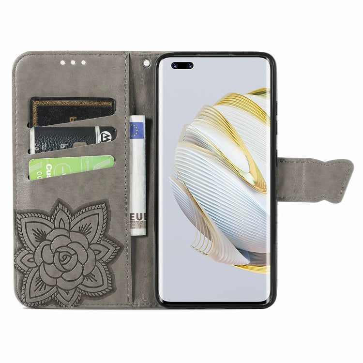 For Huawei Nova 10 Pro Butterfly Love Flower Embossed Leather Phone Case