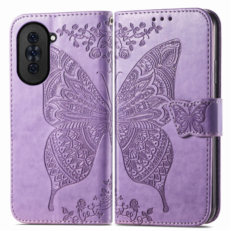 For Huawei Nova 10 Pro Butterfly Love Flower Embossed Leather Phone Case
