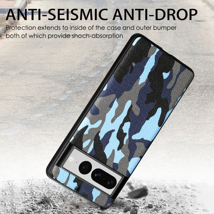 For Google Pixel 7 Pro Camouflage Leather Phone Case