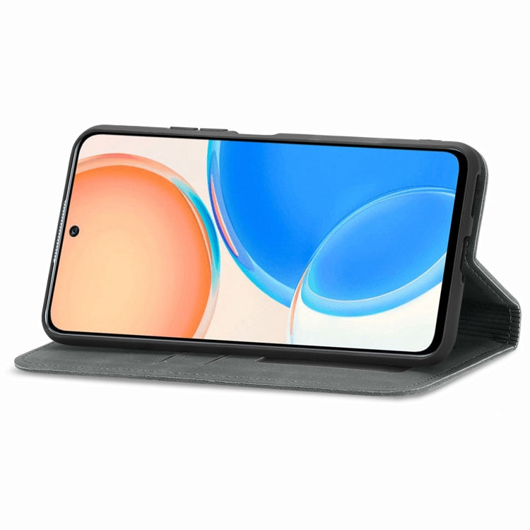 For Honor X8 Retro Skin Feel Magnetic Leather Phone Case