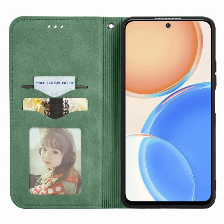 For Honor X8 Retro Skin Feel Magnetic Leather Phone Case