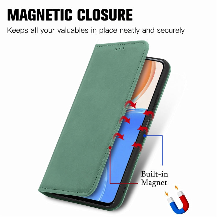 For Honor X8 Retro Skin Feel Magnetic Leather Phone Case