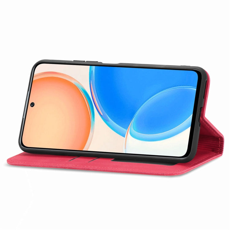 For Honor X8 Retro Skin Feel Magnetic Leather Phone Case