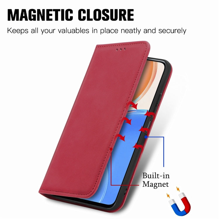 For Honor X8 Retro Skin Feel Magnetic Leather Phone Case