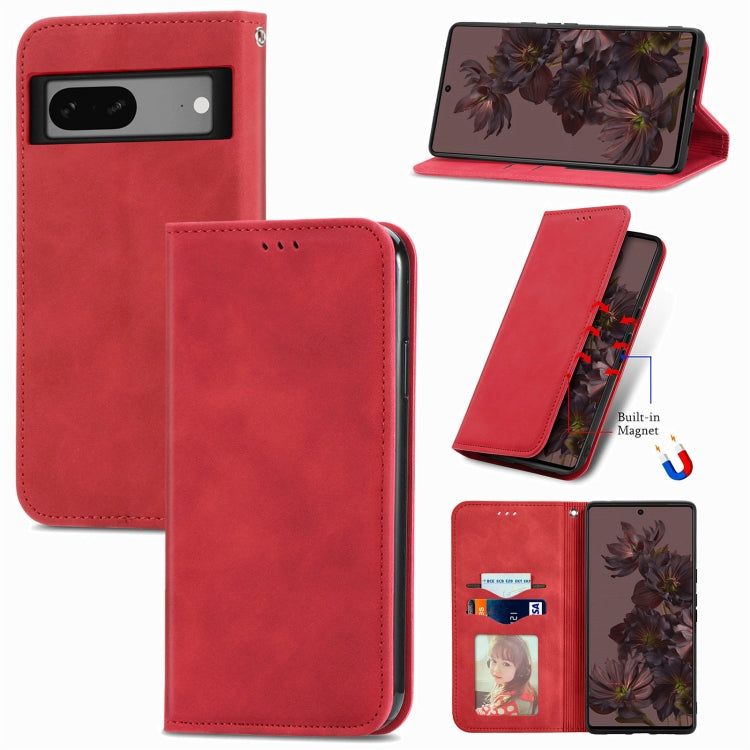 For Google Pixel 7 Retro Skin Feel Magnetic Leather Phone Case