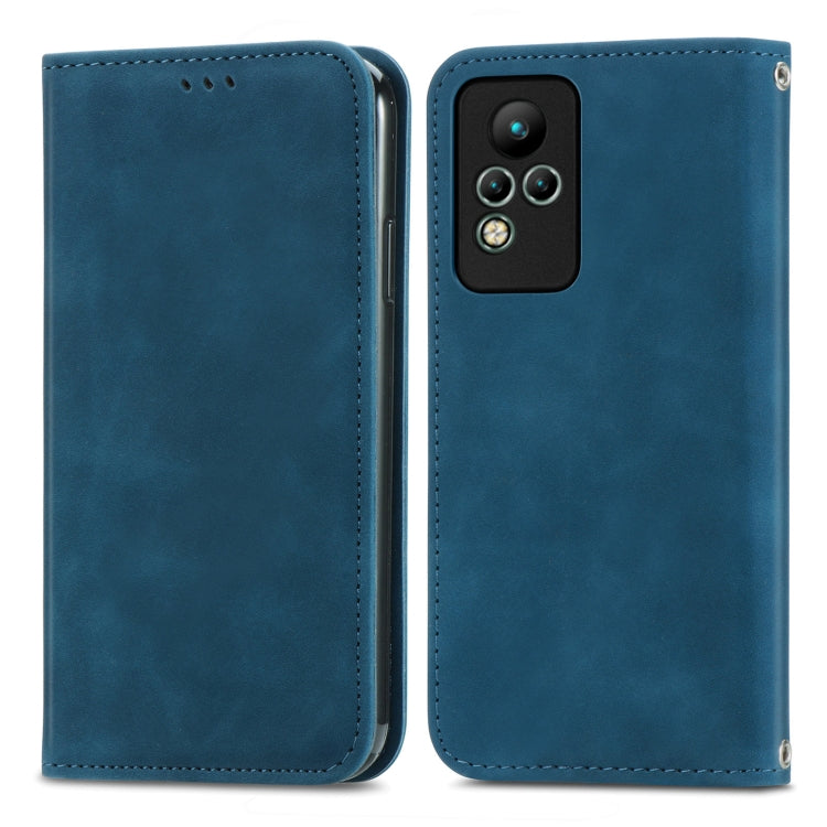 For Infinix Note 11 Retro Skin Feel Magnetic Leather Phone Case