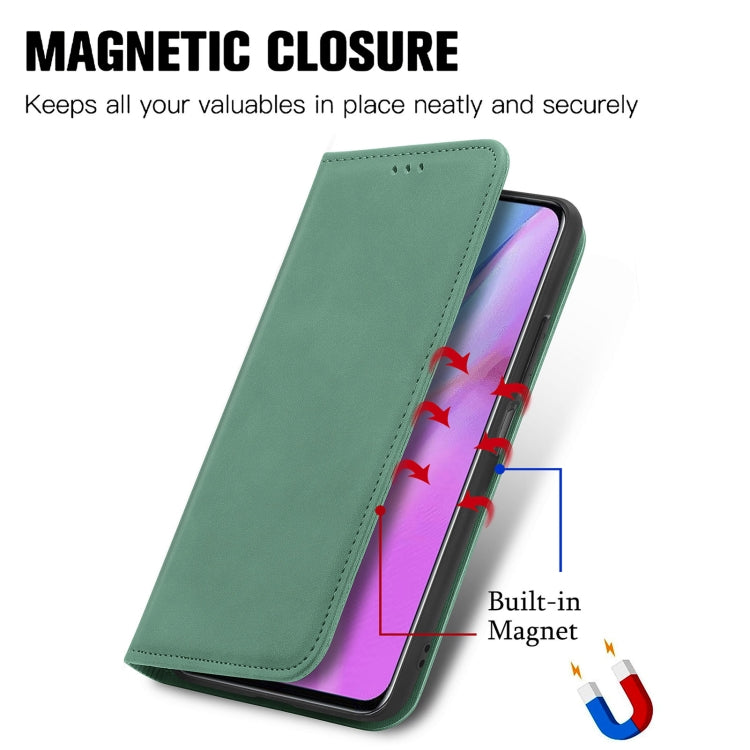 For Infinix Note 11 Retro Skin Feel Magnetic Leather Phone Case