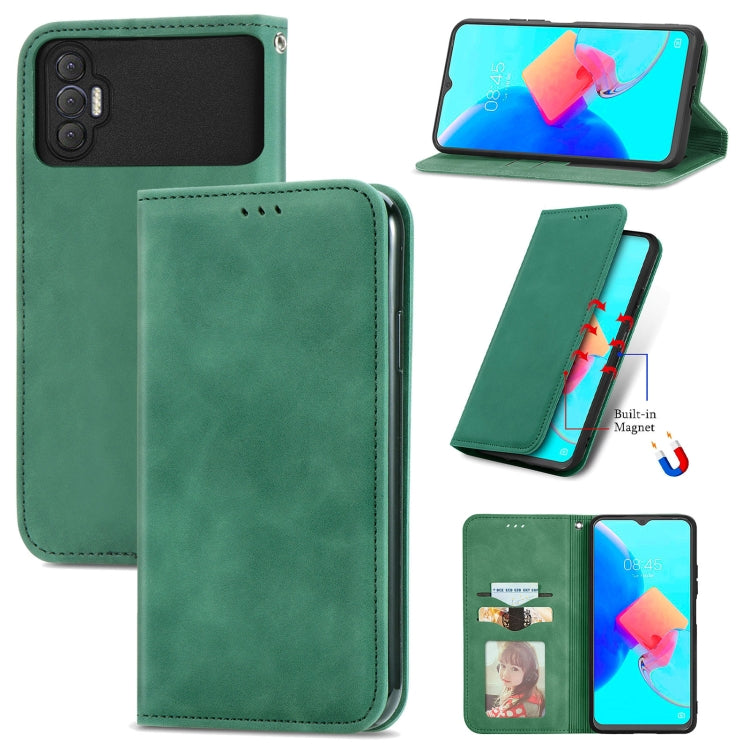For Tecno Spark 8P Retro Skin Feel Magnetic Leather Phone Case